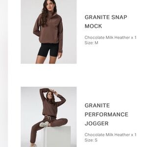 Vuori Granite Snap Mock in Brown Heather